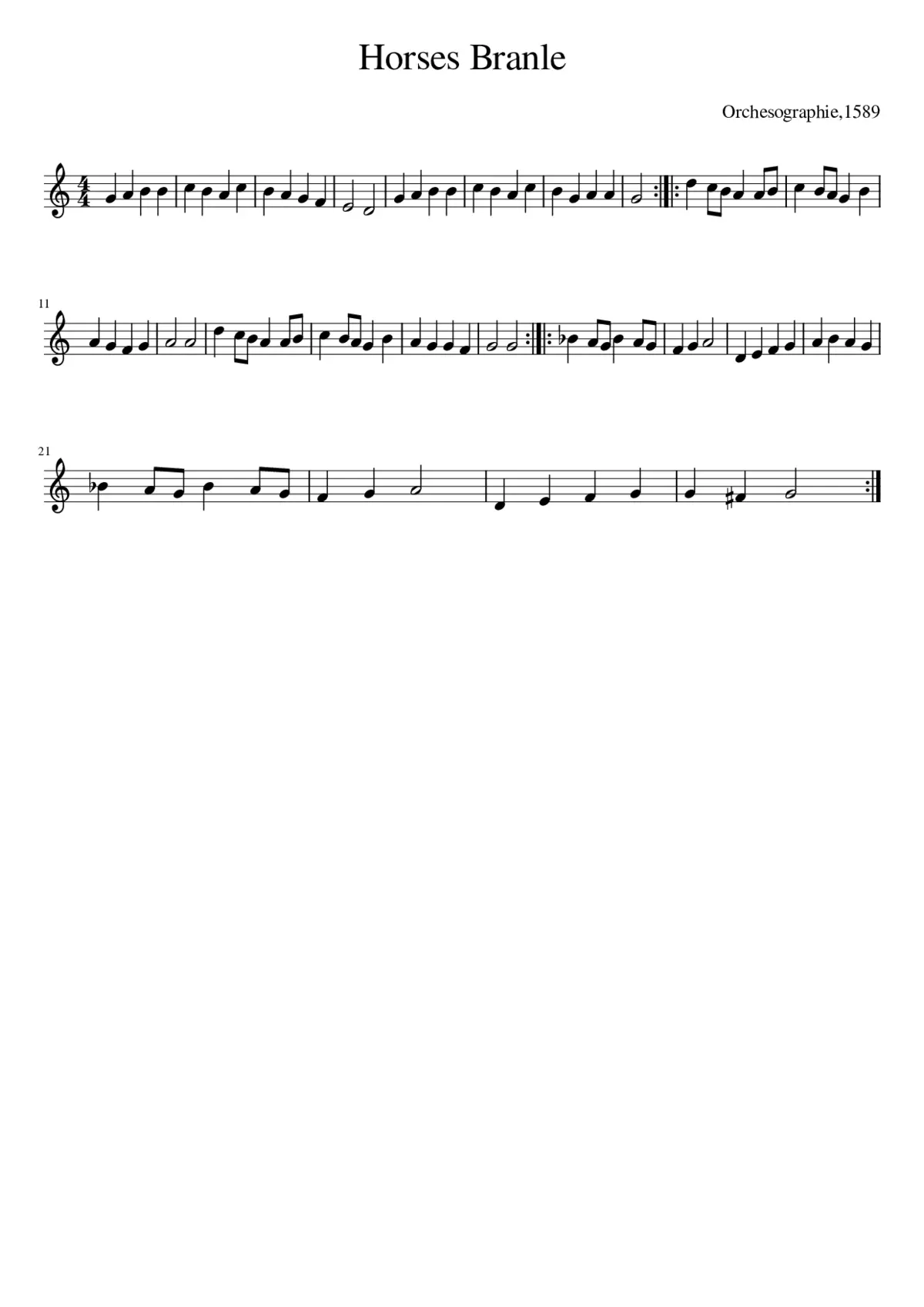 Horses Branle - Page 1