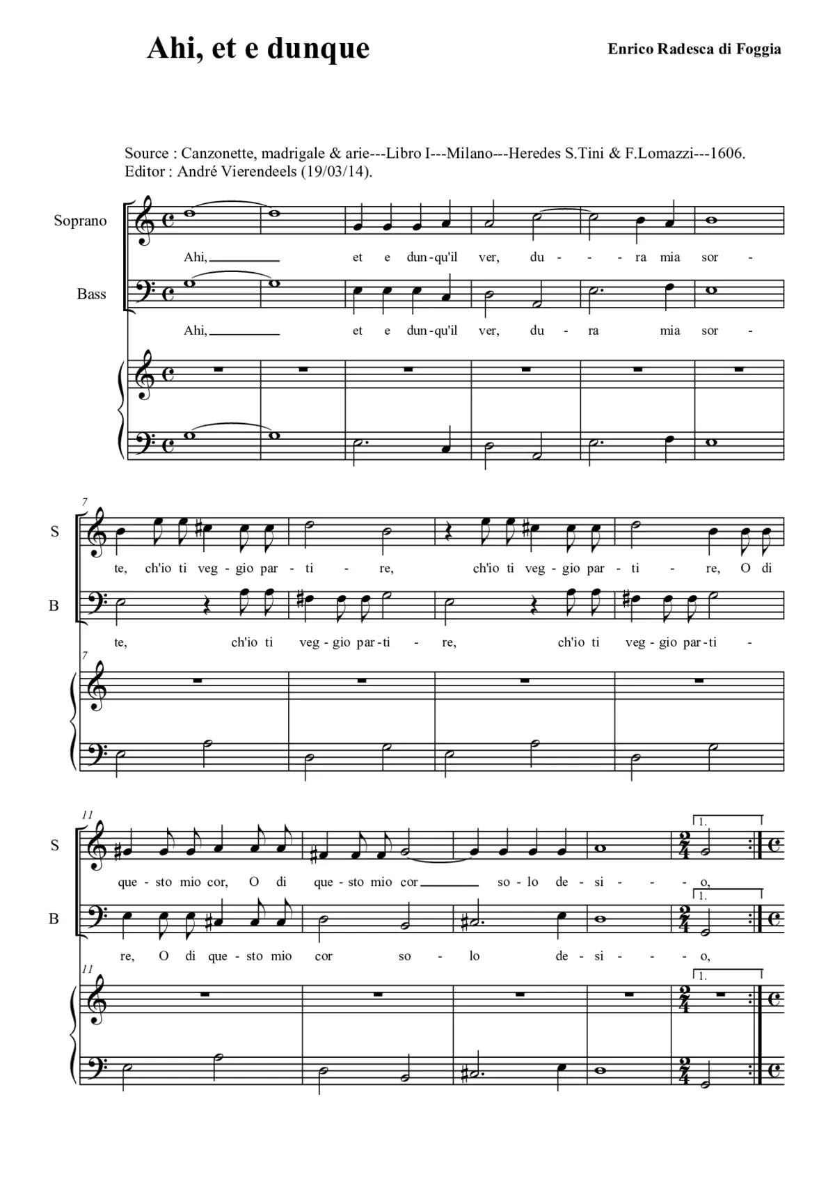 Ahi, et e dunque - Page 1