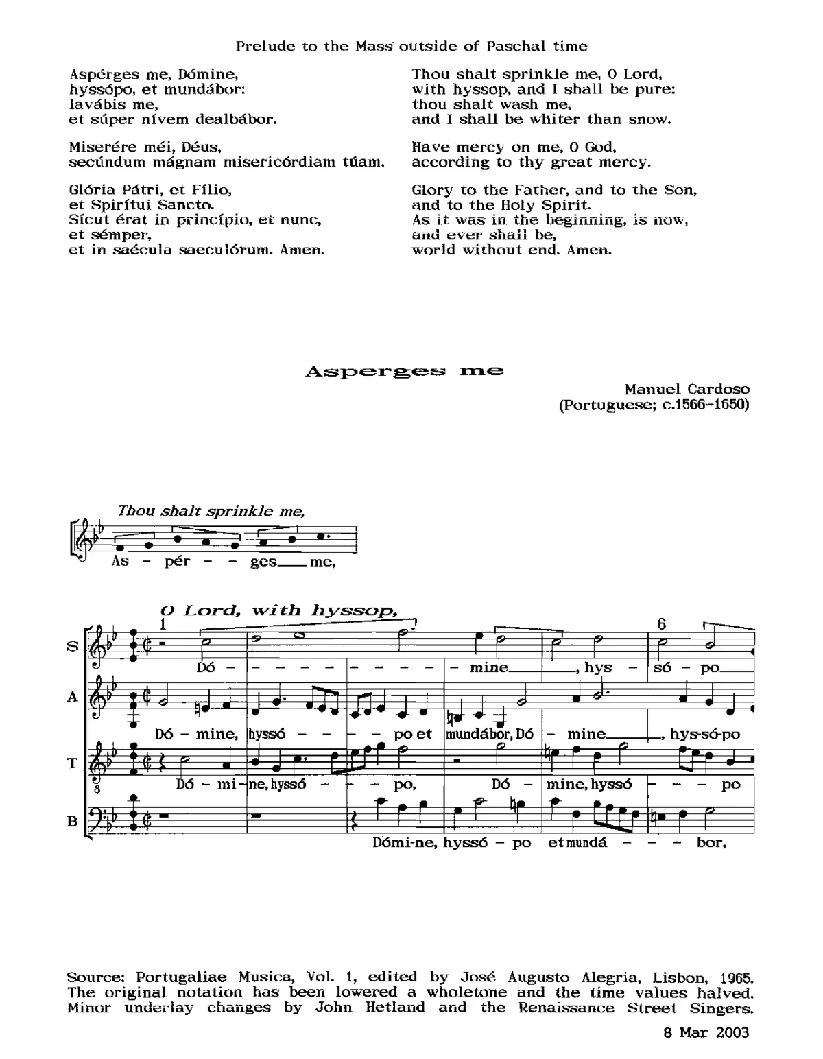 Asperges me - Page 1