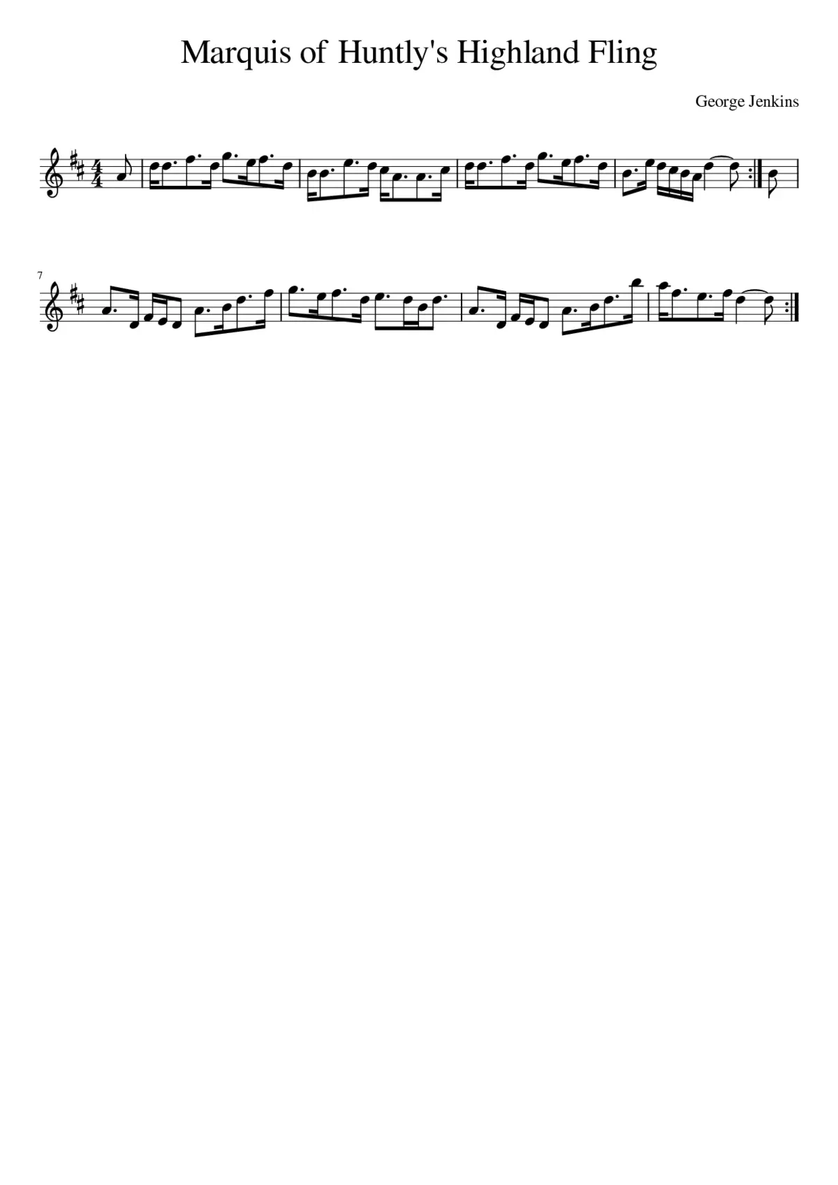 Marquis of Huntly's Highland Fling - Page 1
