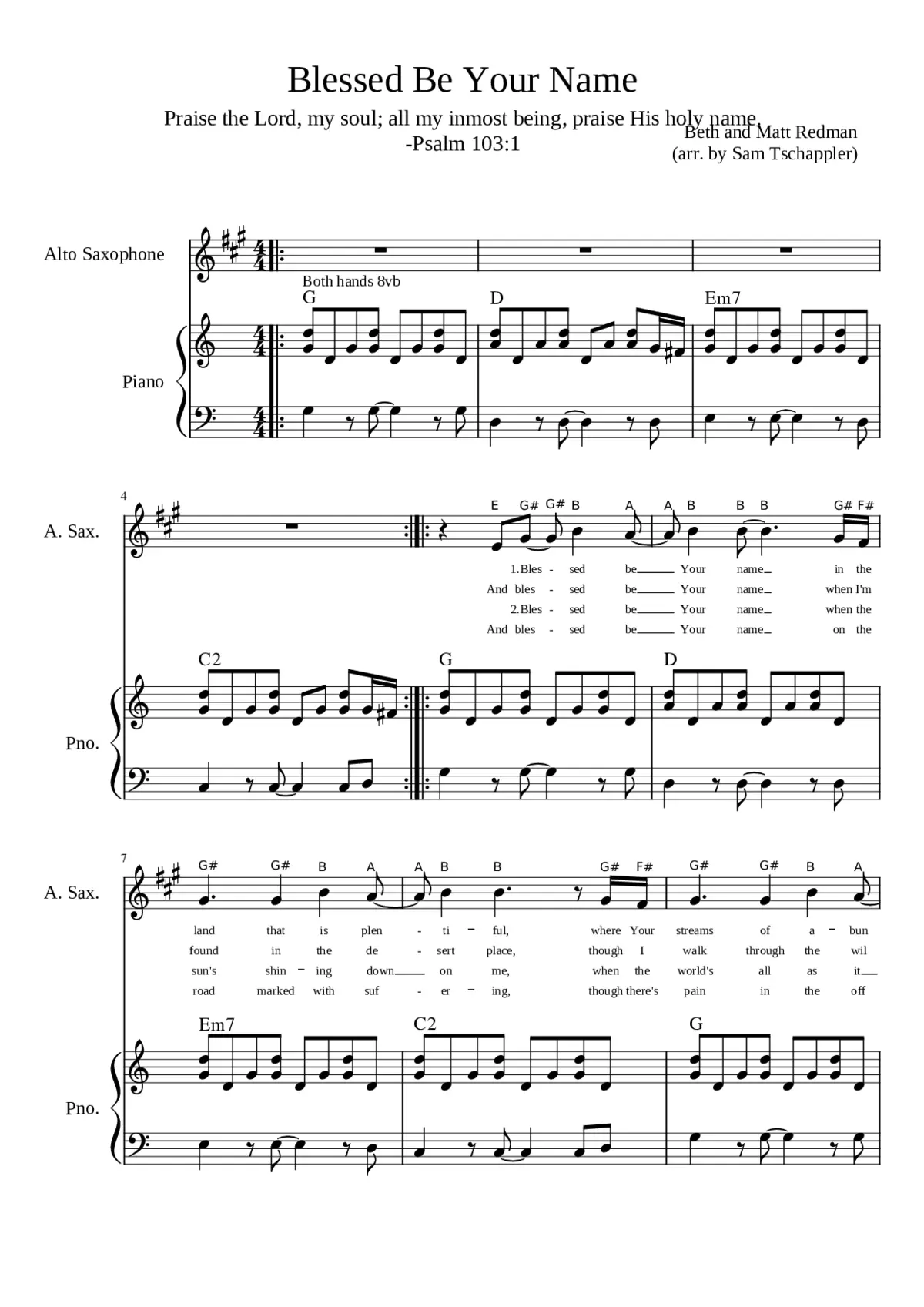 blessed be your name - Page 1