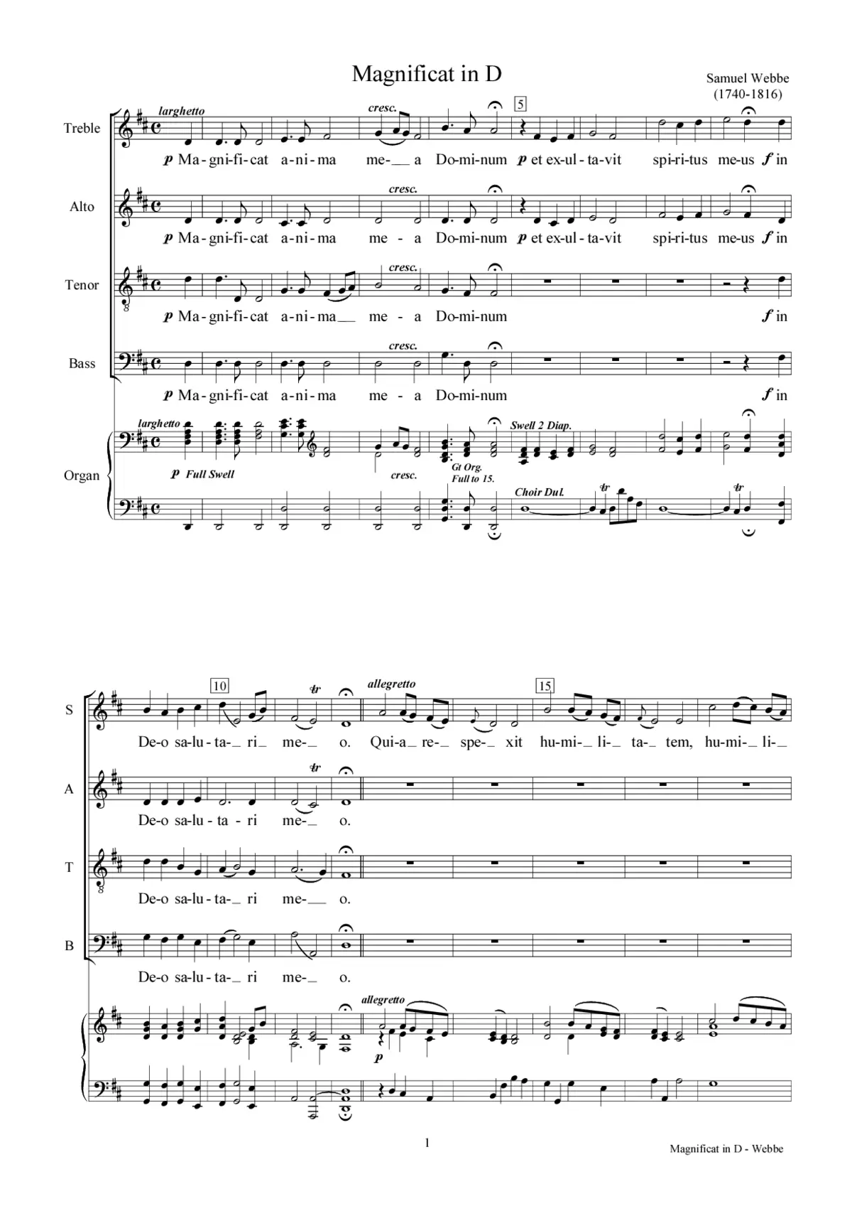 Magnificat in D - Page 1