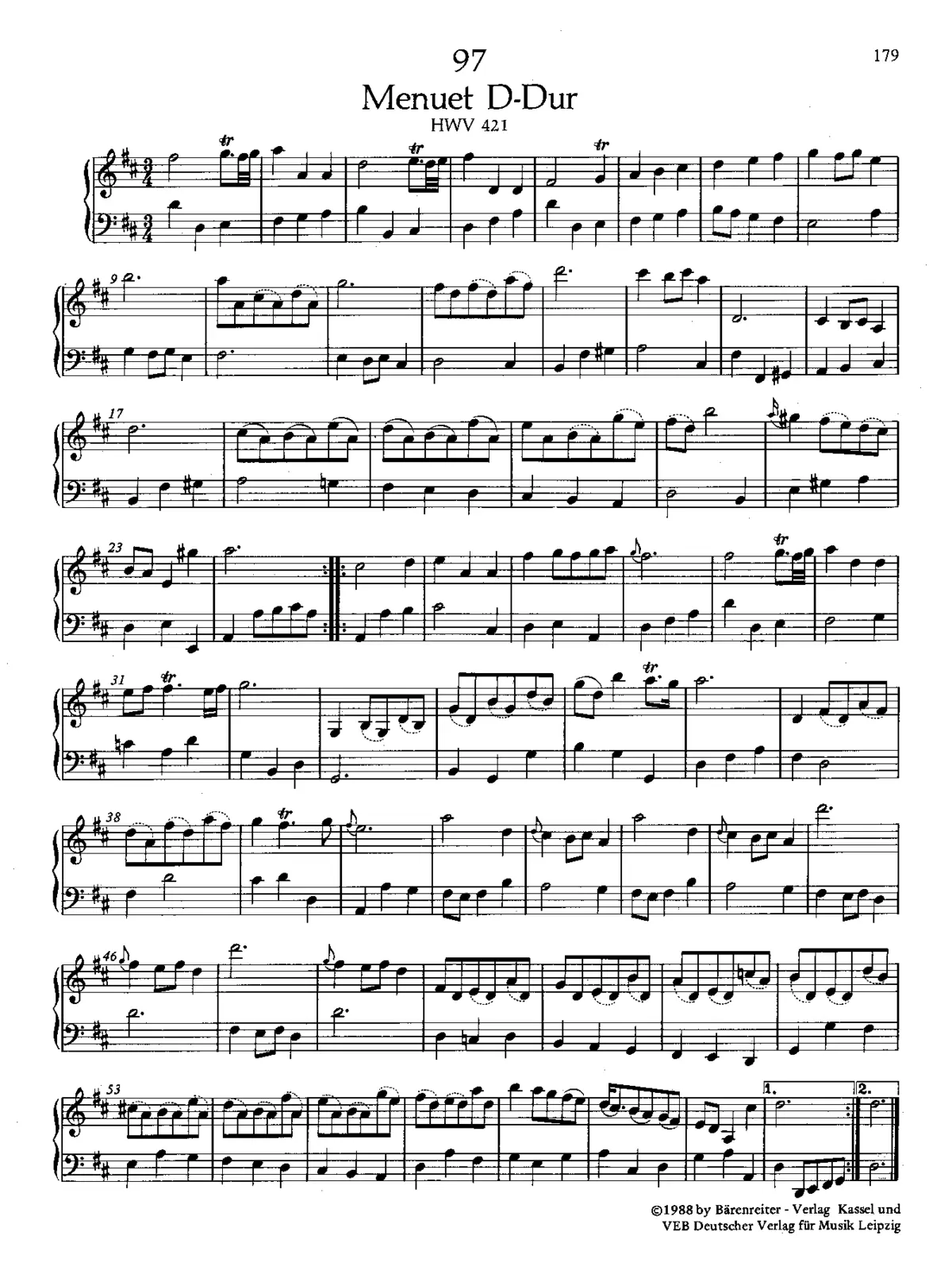 Minuet in D major - Page 1