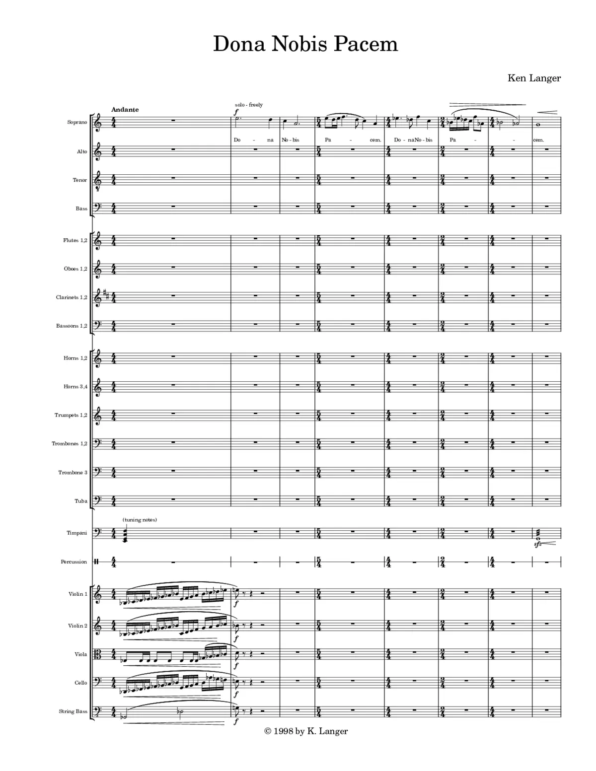 Dona Nobis Pacem I - Page 1