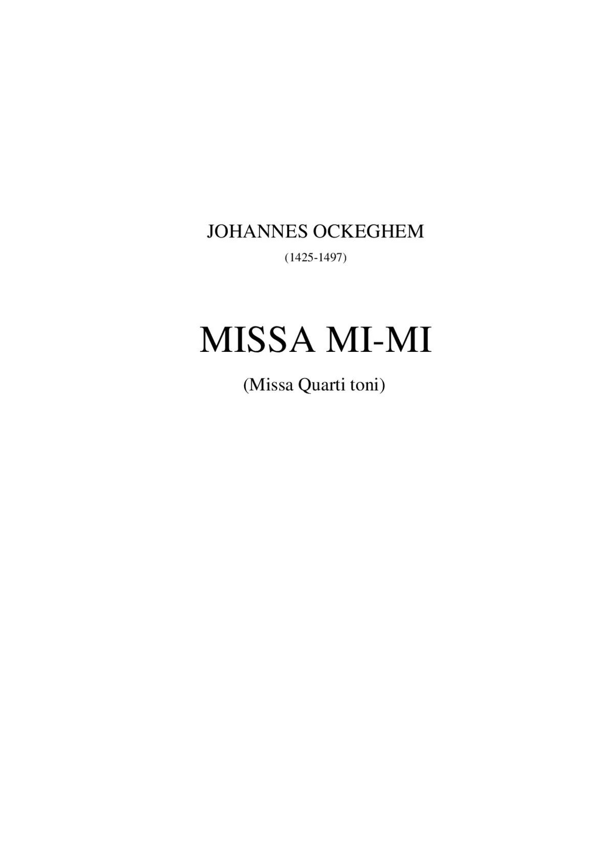 Missa Mi-Mi - Page 1