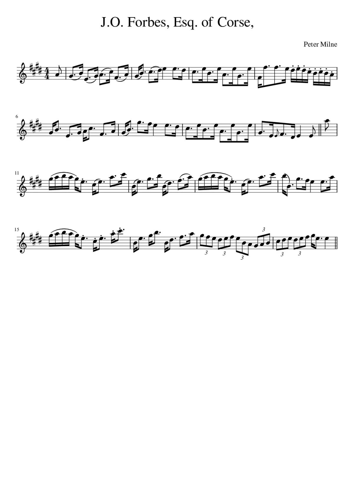 J.O. Forbes Esq. of Corse - Page 1