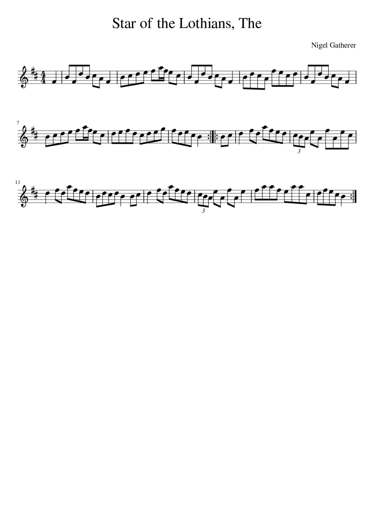 The Star of the Lothians - Page 1