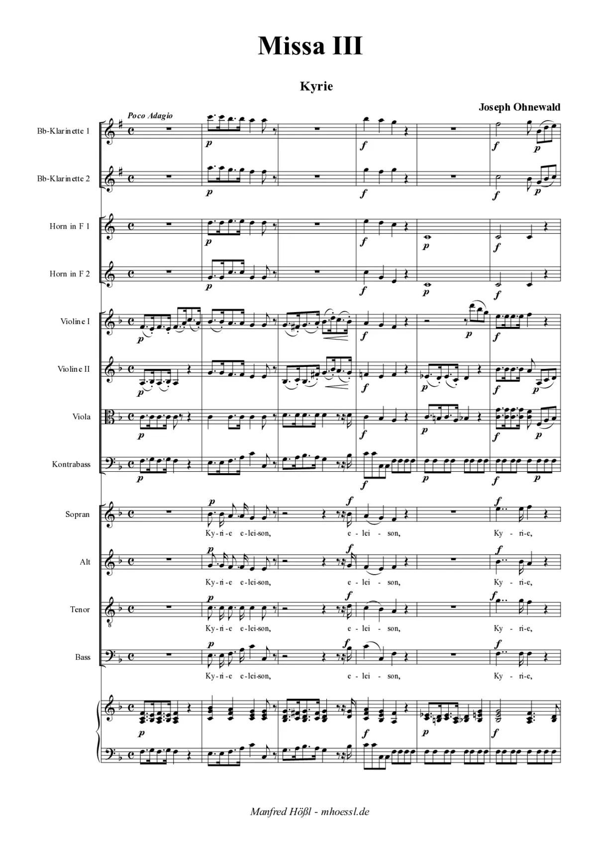 Missa No. 3 in F - Page 1