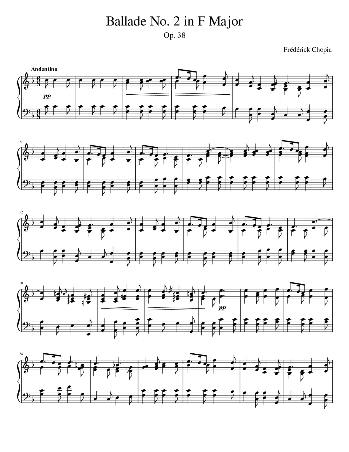 Ballade No.2 Op.38 - Page 1