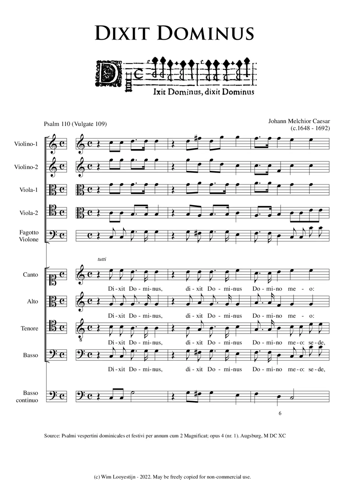 Dixit Dominus - Page 1