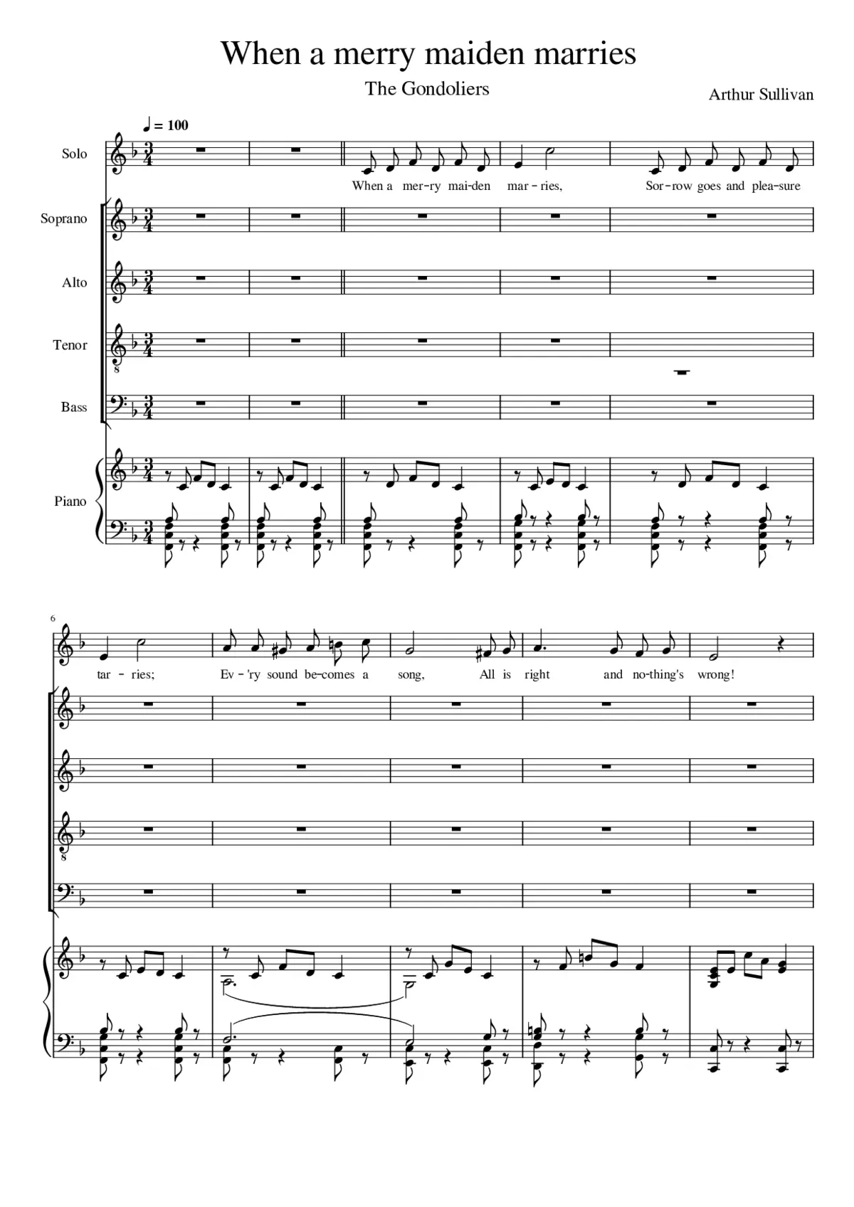 The Gondoliers - Page 1