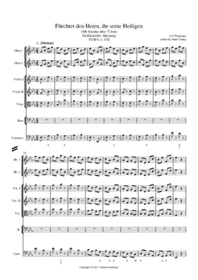 Fürchtet den Herrn, ihr seine Heiligen, TWV 1:570