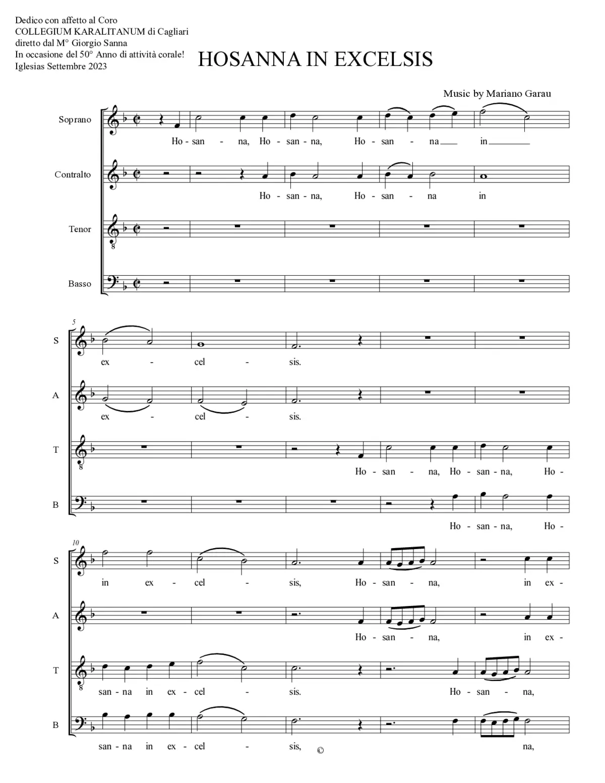 Hosanna in excelsis - Page 1