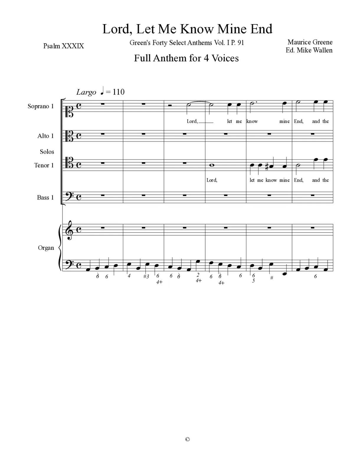 Lord, let me know mine end - Page 1