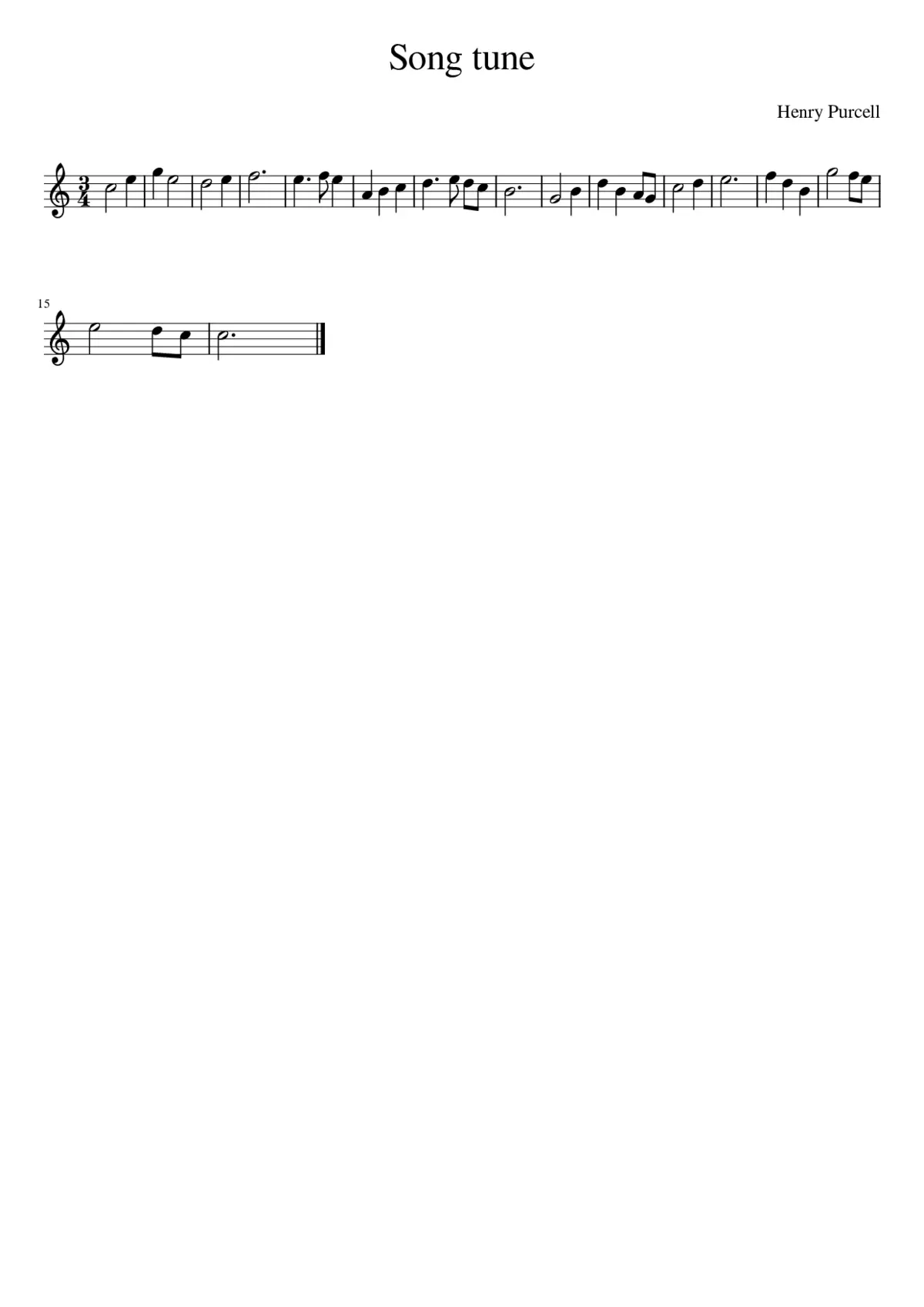 Song tune - Page 1