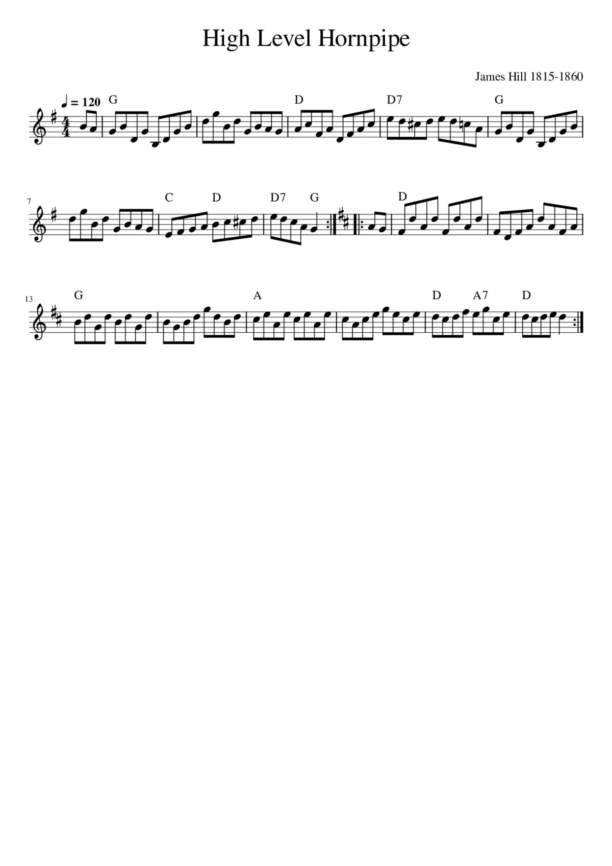 High Level Hornpipe - Page 1