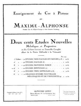 Deux cents Études Nouvelles Mélodiques et Progressives pour Cor