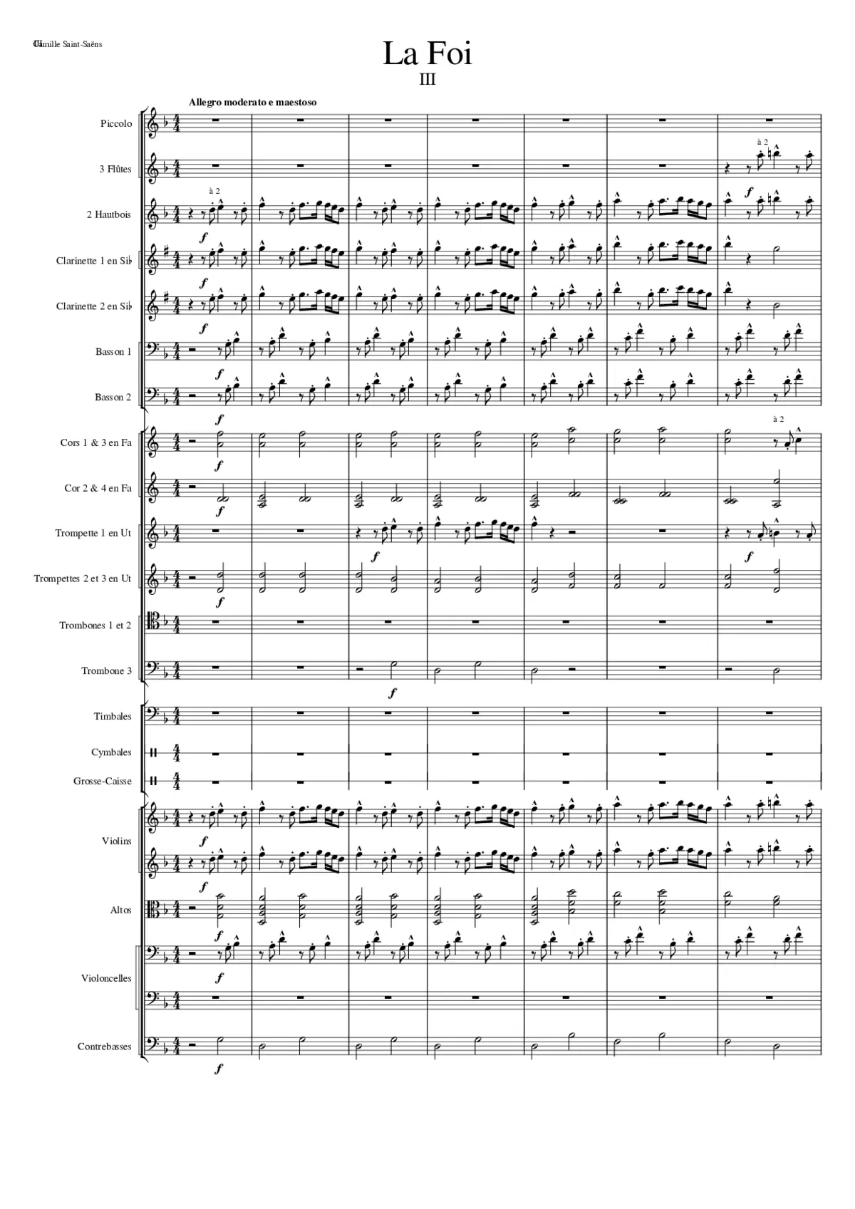 La foi Op.130 - Page 1