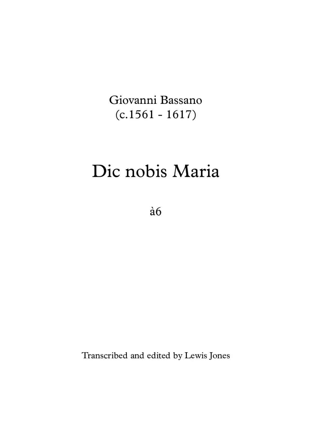 Dic nobis Maria - Page 1