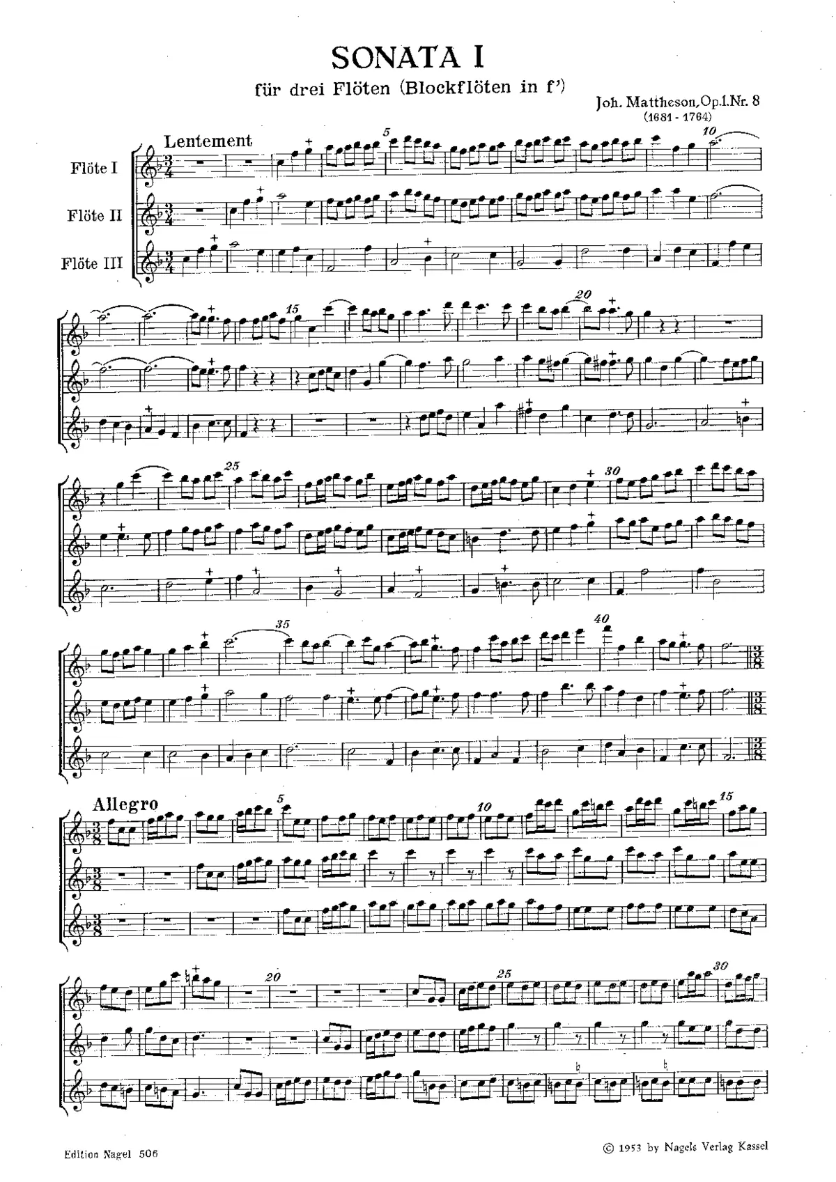 12 Sonatas for Flutes - Page 1