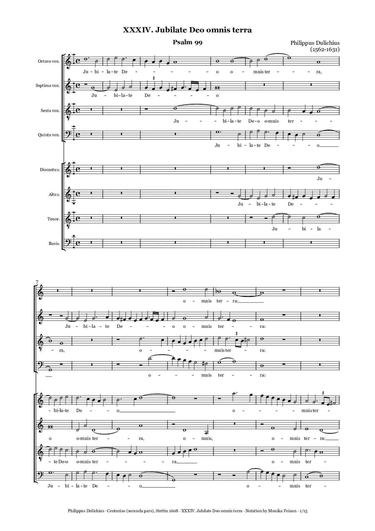 Jubilate Deo omnis terra - Page 1