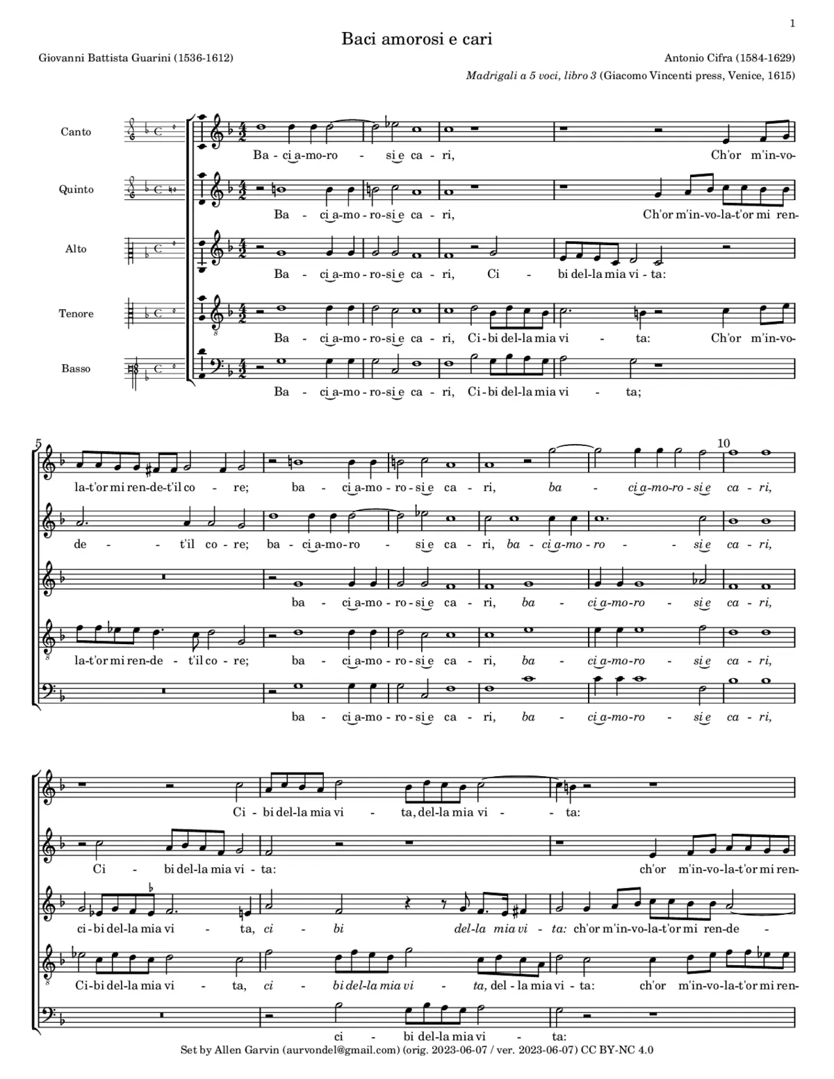 Baci amorosi e cari - Page 1