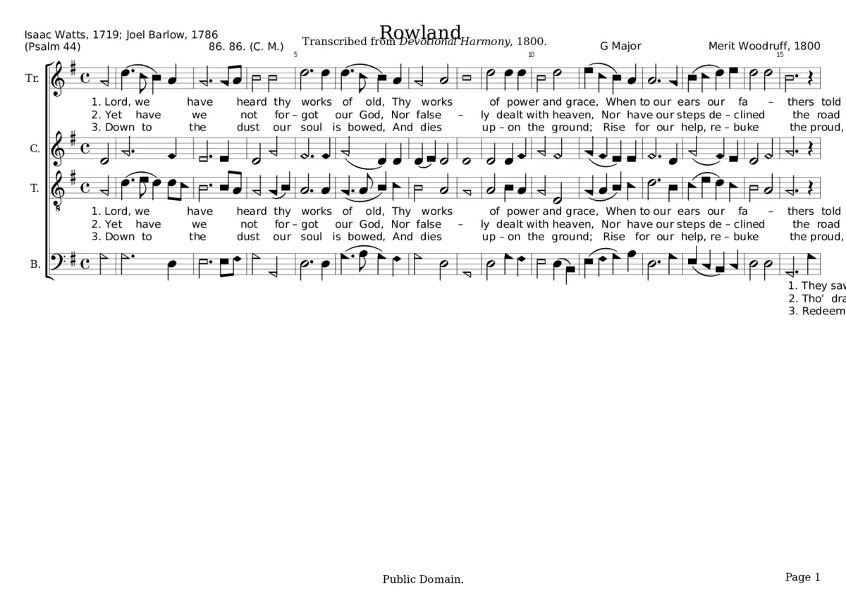 Rowland - Merit Woodruff - Page 1