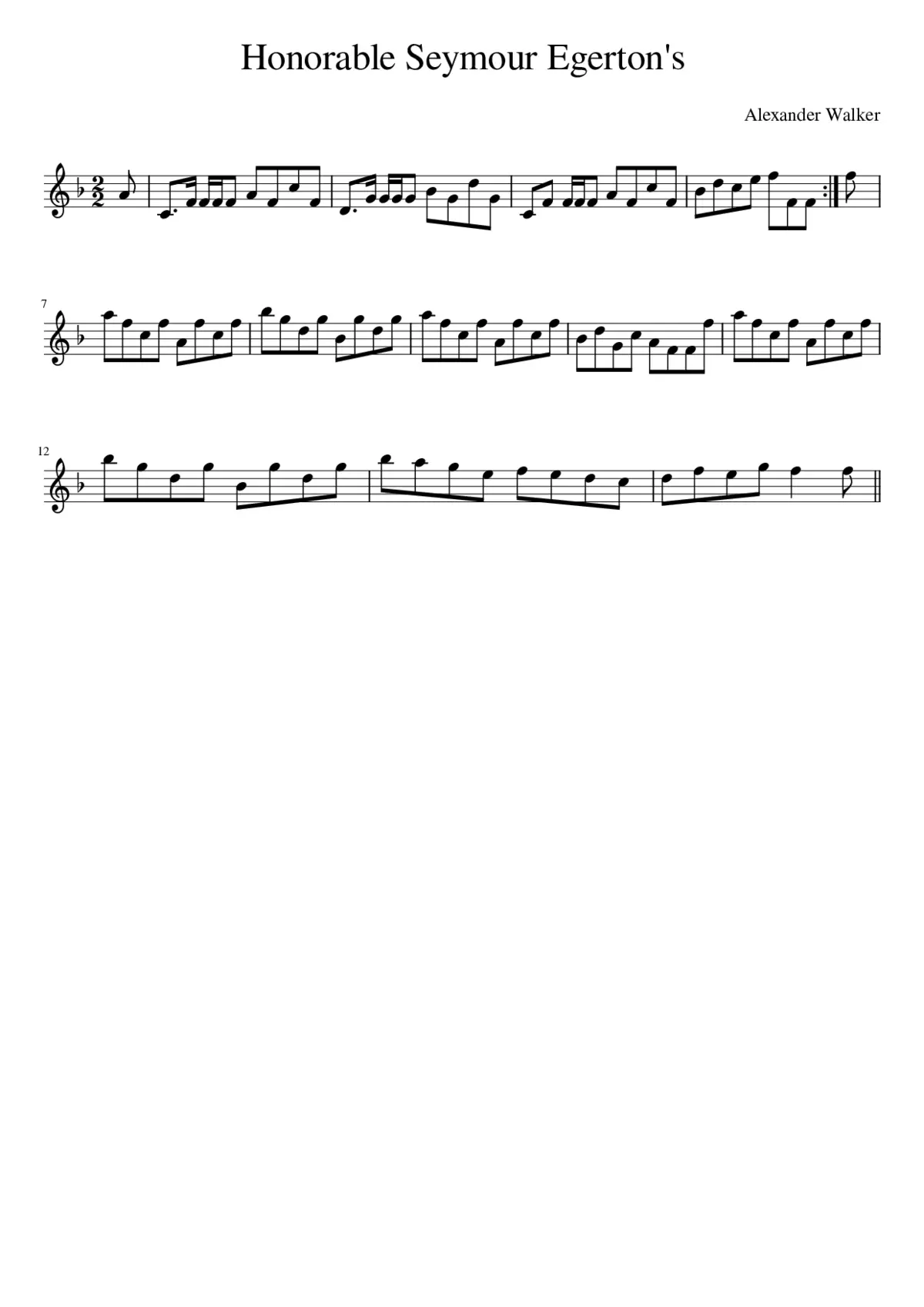 Honorable Seymour Egerton's - Page 1