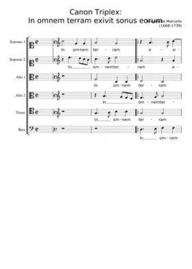 Canon triplex: In omnem terram exivit sonus eorum