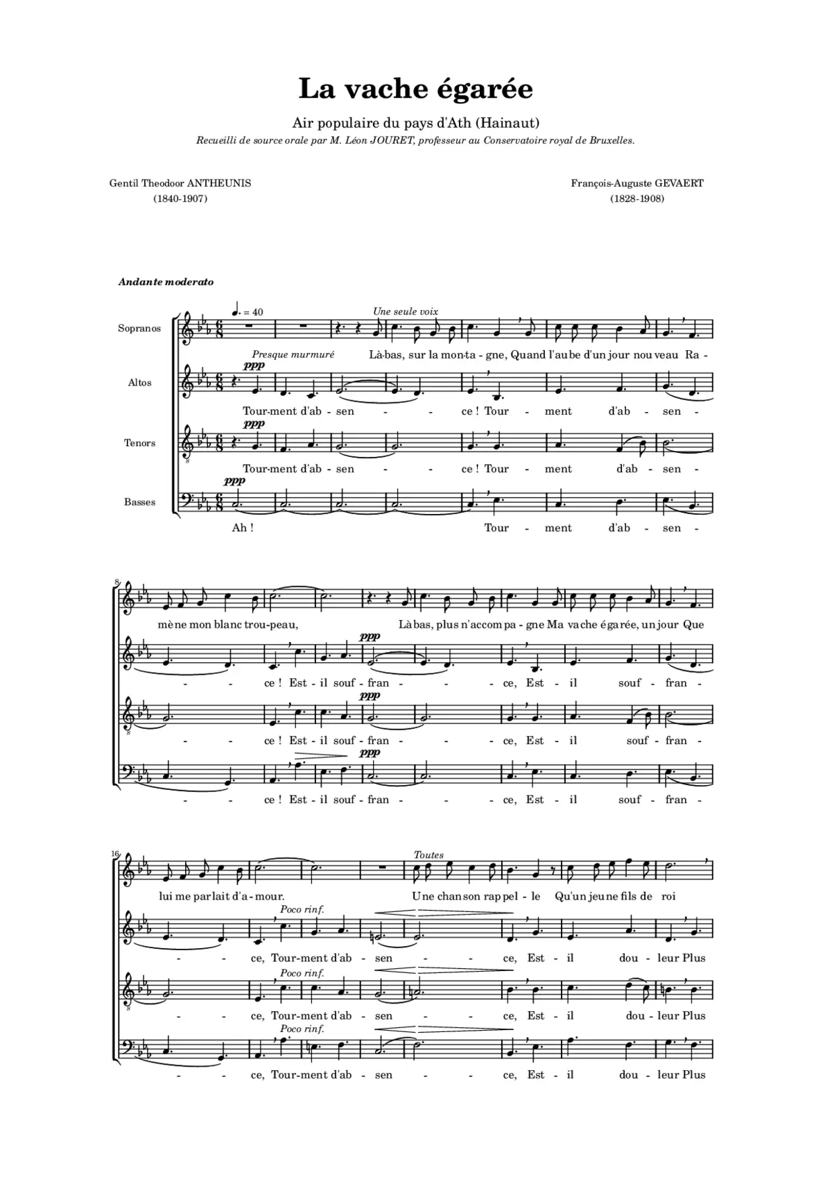 La vache égarée - Page 1