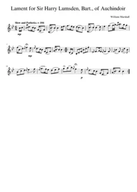 Lament for Sir Harry Lumsden Bart. of Auchindoir