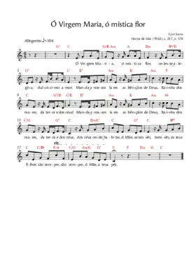 Ó Virgem Maria, ó mística flor