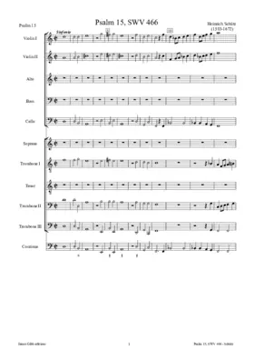 Herr, wer wird wohnen in deiner Hütten, SWV 466