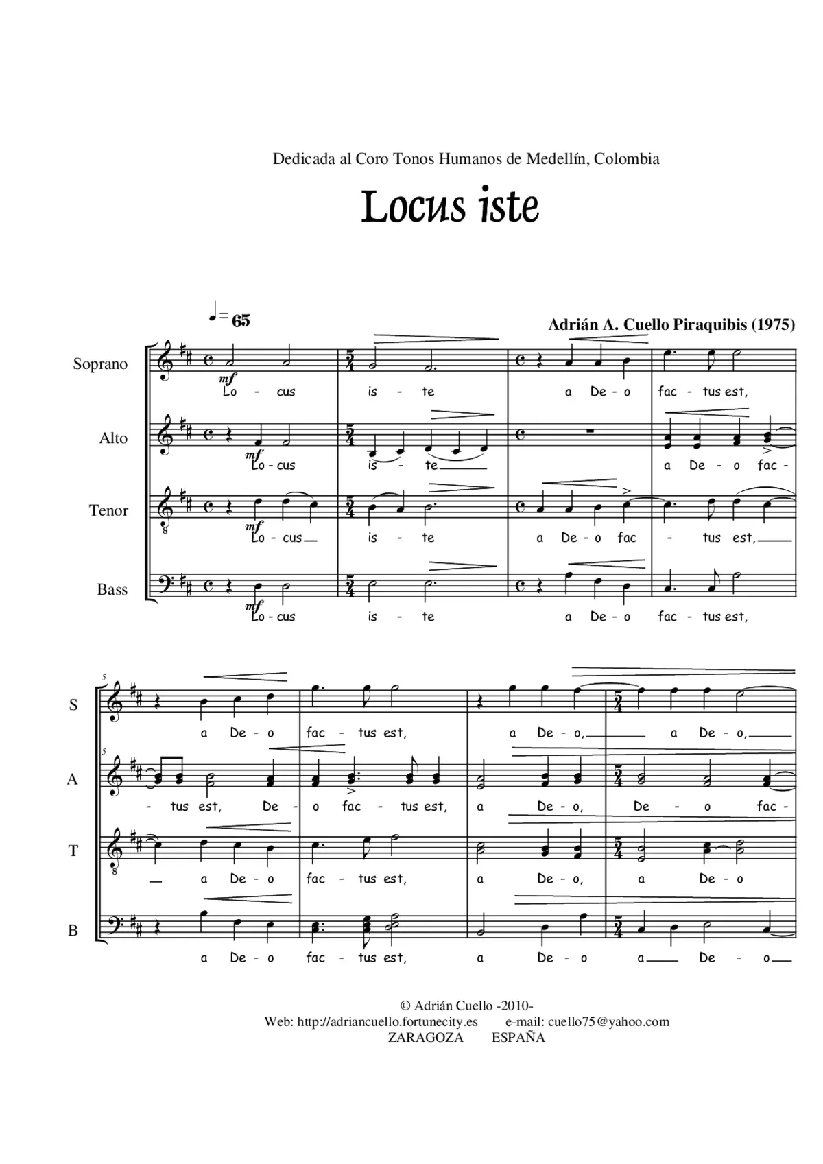 Locus iste - Page 1