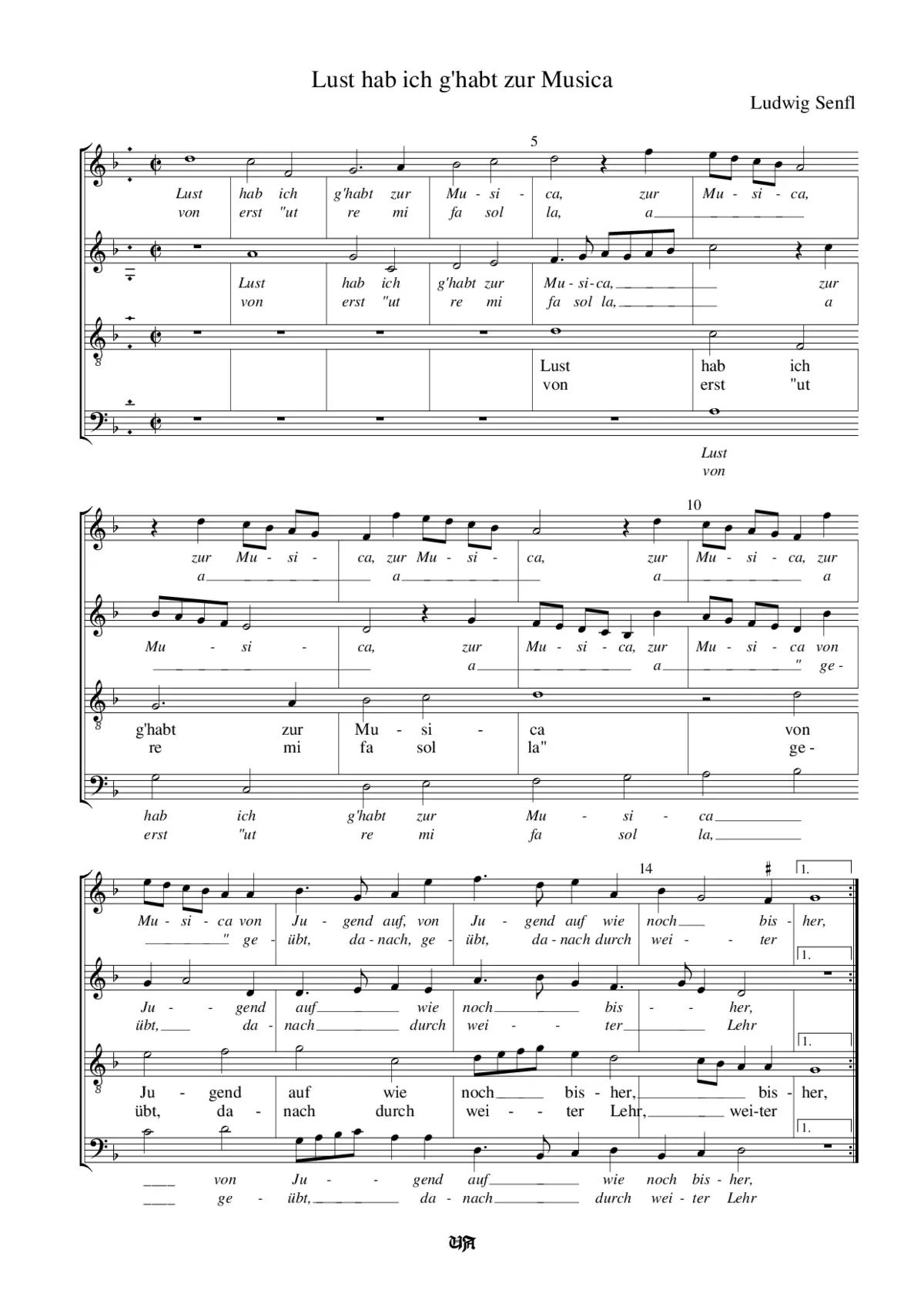 Lust hab ich ghabt zur Musica - Page 1