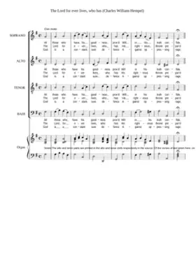 The Lord for ever lives who has