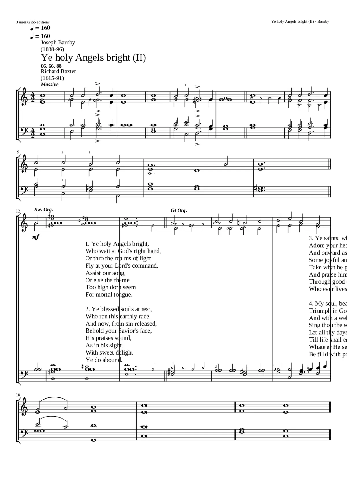 Ye holy Angels bright (II) - Page 1