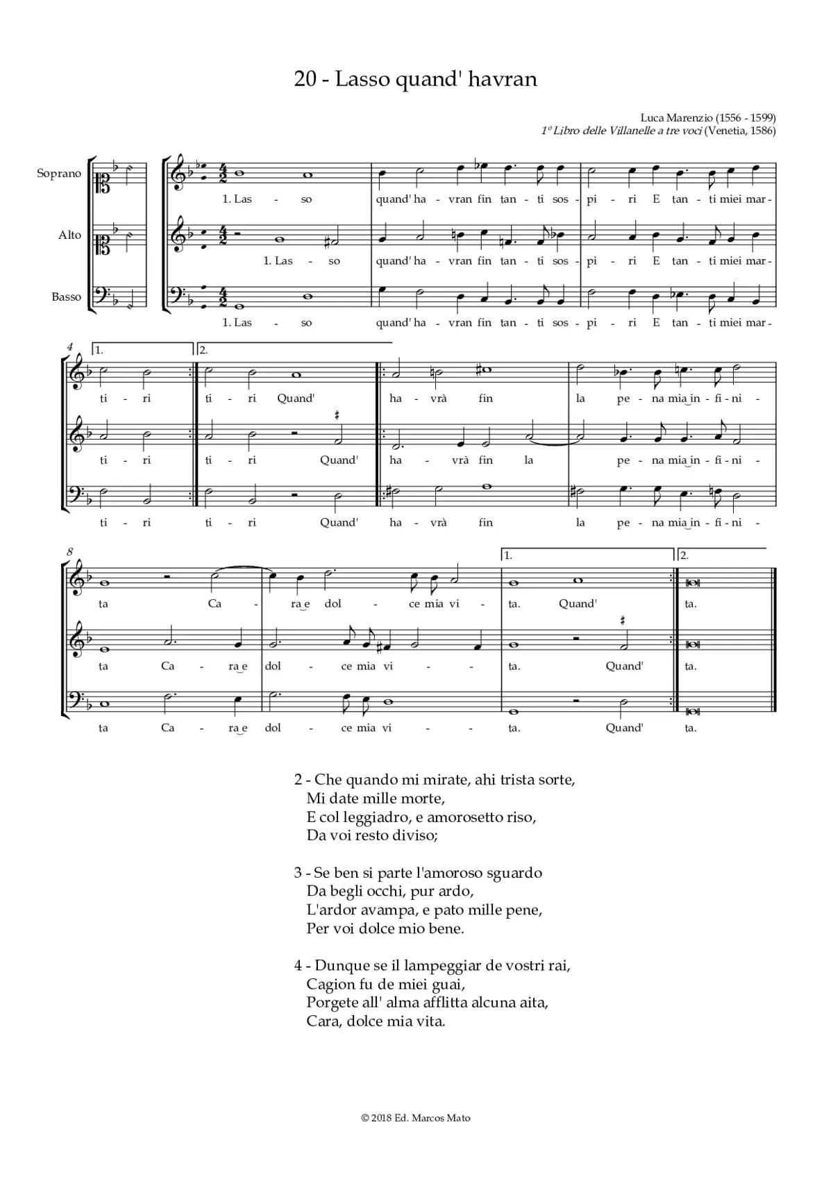 Lasso quand' havran fin - Page 1