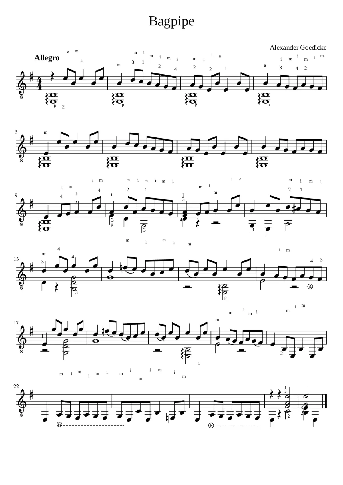 Alexander Goedicke - Bagpipe - Page 1