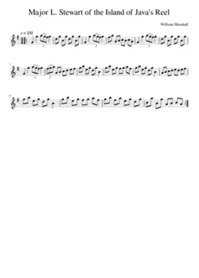 Major L. Stewart of the Island of Java's Reel