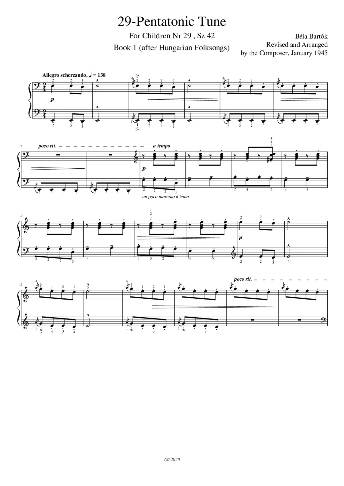 For Children Sz.42 - Page 1