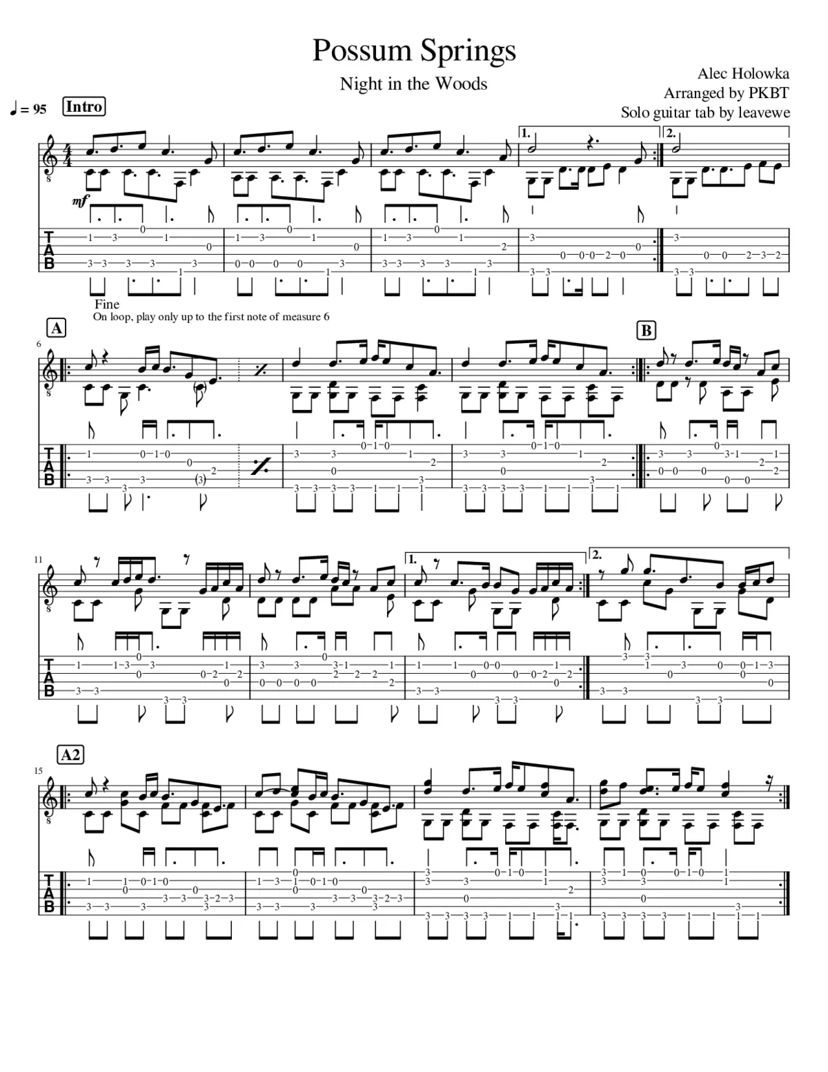 Possum Springs - Page 1