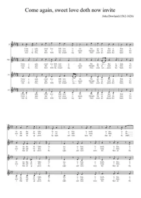 Come Again Sweet Love doth Now Invite