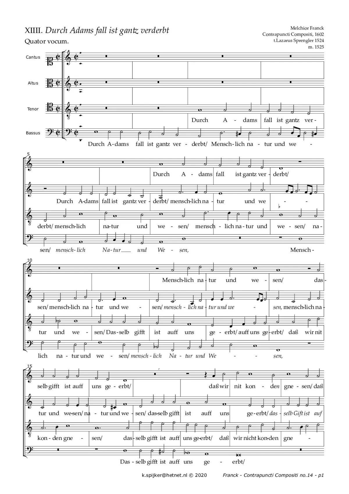 Durch Adams Fall ist ganz verderbt - Page 1