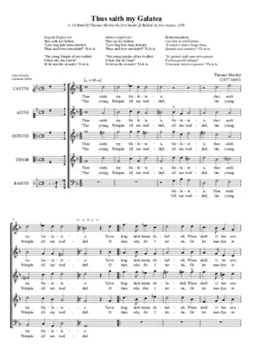 Thus saith my Galatea