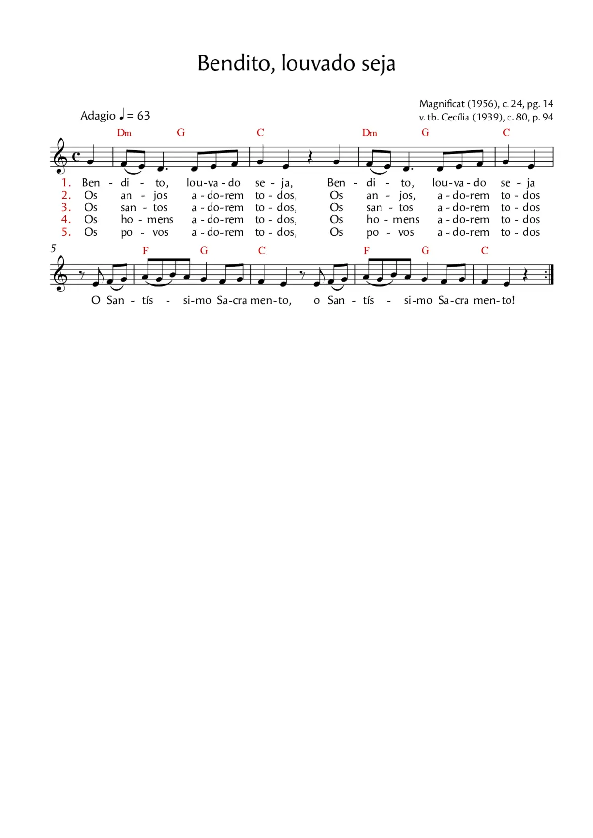 Bendito, louvado seja - Page 1
