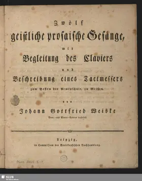 12 Geistliche prosaische Gesänge