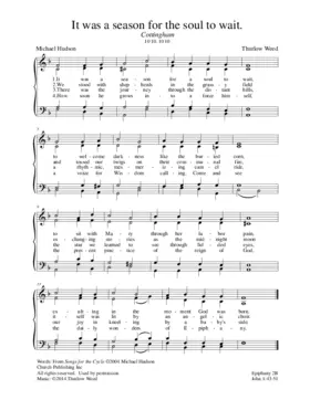 It was a season for the soul to wait