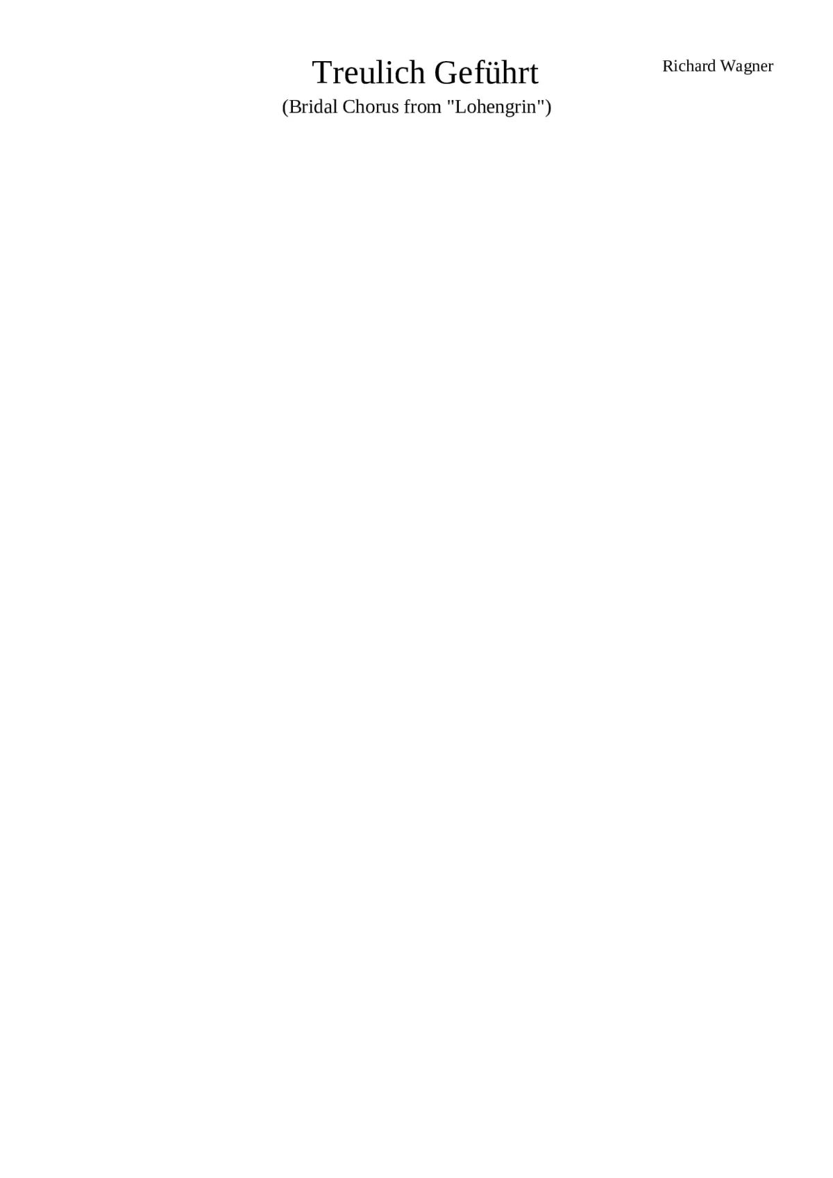 Lohengrin WWV 75 - Page 1