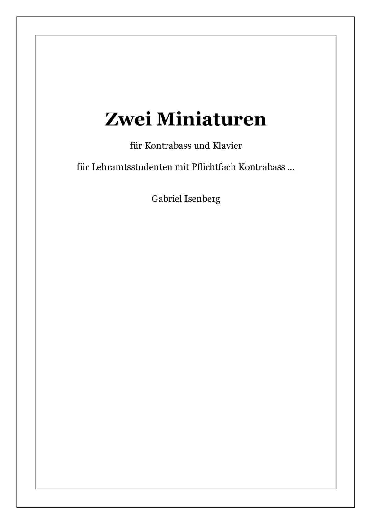 Zwei Miniaturen - Page 1